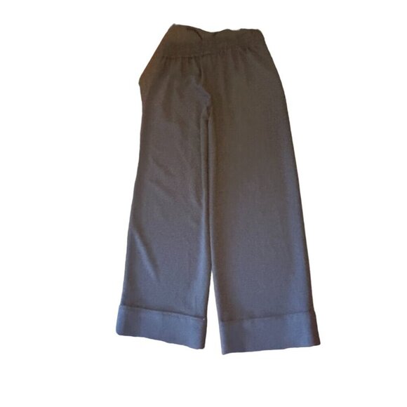 Ganni Black Wide Leg Elastic Wasit Black Pants Polyester Crepe Size 38 (US 6) - Picture 7 of 8